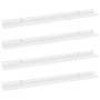 Estantes de pared 4 unidades blanco brillo 80x9x3 cm en Estanterías | Comprar online en Foru.es