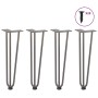 Patas mesa tipo horquilla 4 uds acero macizo acero natural 42cm de , Patas para mesas - Ref: Foro24-4012443, Precio: 51,70 €,...
