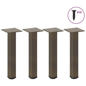 Patas para mesa de centro 4 uds acero acero natural 42-44 cm de , Patas para mesas - Ref: Foro24-4012455, Precio: 44,31 €, De...