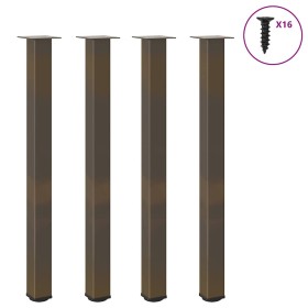 Patas para mesa de centro 4 uds acero acero natural 110-112 cm de , Patas para mesas - Ref: Foro24-4012483, Precio: 113,91 €,...