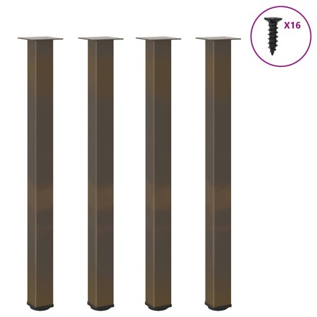 Patas para mesa de centro 4 uds acero acero natural 110-112 cm de , Patas para mesas - Ref: Foro24-4012483, Precio: 113,91 €,...