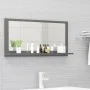 Espejo de baño madera contrachapada gris brillo 80x10,5x37 cm de vidaXL, Tocadores de baño - Ref: Foro24-804579, Precio: 31,7...