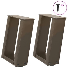 Patas de mesa centro forma U 2uds acero natural 30x(30-31) cm de , Patas para mesas - Ref: Foro24-4012739, Precio: 54,93 €, D...