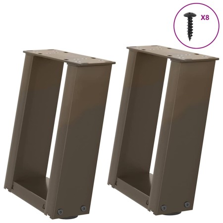Patas de mesa centro forma U 2uds acero natural 30x(30-31) cm de , Patas para mesas - Ref: Foro24-4012739, Precio: 54,93 €, D...