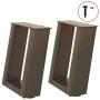 Patas de mesa centro forma U 2uds acero natural 30x(30-31) cm de , Patas para mesas - Ref: Foro24-4012739, Precio: 54,93 €, D...