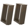 Patas de mesa centro forma U 2uds acero natural 30x(30-31) cm de , Patas para mesas - Ref: Foro24-4012739, Precio: 54,93 €, D...