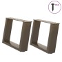 Patas de mesa centro forma U 2uds acero natural 50x(30-31) cm de , Patas para mesas - Ref: Foro24-4012747, Precio: 63,25 €, D...