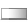 Espejo de baño madera contrachapada gris brillo 80x10,5x37 cm de vidaXL, Tocadores de baño - Ref: Foro24-804579, Precio: 32,2...