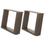 Patas de mesa centro forma U 2uds acero natural 50x(30-31) cm de , Patas para mesas - Ref: Foro24-4012747, Precio: 63,25 €, D...