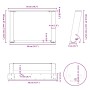 Patas de mesa centro forma U 2uds acero natural 50x(30-31) cm de , Patas para mesas - Ref: Foro24-4012747, Precio: 63,25 €, D...