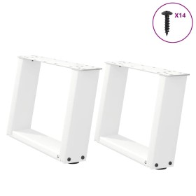 Patas de mesa de centro forma U 2uds acero blanco 50x(30-31) cm de , Patas para mesas - Ref: Foro24-4012745, Precio: 63,23 €,...