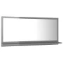 Espejo de baño madera contrachapada gris brillo 80x10,5x37 cm de vidaXL, Tocadores de baño - Ref: Foro24-804579, Precio: 31,7...