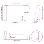 Patas de mesa de centro forma U 2uds acero blanco 50x(30-31) cm de , Patas para mesas - Ref: Foro24-4012745, Precio: 63,23 €,...