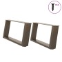 Patas de mesa centro forma U 2uds acero natural 60x(30-31) cm de , Patas para mesas - Ref: Foro24-4012751, Precio: 68,07 €, D...