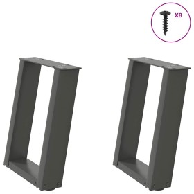 Patas para mesa de centro en forma de U 2 uds antracita acero de , Patas para mesas - Ref: Foro24-4012758, Precio: 59,02 €, D...