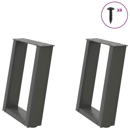 Patas para mesa de centro en forma de U 2 uds antracita acero de , Patas para mesas - Ref: Foro24-4012758, Precio: 59,02 €, D...
