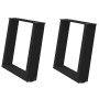 Patas de mesa de centro forma U 2uds acero negro 50x(42-43) cm de , Patas para mesas - Ref: Foro24-4012764, Precio: 62,88 €, ...