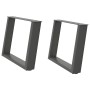 Patas para mesa de centro en forma de U 2 uds antracita acero de , Patas para mesas - Ref: Foro24-4012770, Precio: 74,05 €, D...