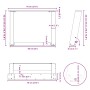 Patas de mesa de centro forma U 2uds acero negro 70x(42-43) cm de , Patas para mesas - Ref: Foro24-4012772, Precio: 70,70 €, ...