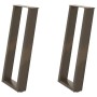 Patas mesa consola forma U 2 uds acero natural 28x(72-73) cm de , Patas para mesas - Ref: Foro24-4012779, Precio: 67,25 €, De...