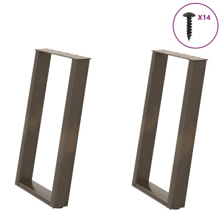 Patas para mesa comedor forma U 2uds acero natural 50x(72-73)cm de , Patas para mesas - Ref: Foro24-4012787, Precio: 82,97 €,...