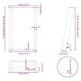 Patas para mesa comedor forma U 2uds acero blanco 50x(72-73) cm de , Patas para mesas - Ref: Foro24-4012785, Precio: 84,43 €,...