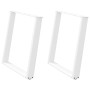 Patas para mesa de comedor en forma de U 2 uds acero blanco de , Patas para mesas - Ref: Foro24-4012793, Precio: 95,07 €, Des...