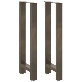 Patas para mesa de centro de acero natural 2 uds 50x(100-101)cm de , Patas para mesas - Ref: Foro24-4013343, Precio: 97,33 €,...