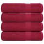 Toallas de ducha 4 uds 100% algodón burdeos 70x140 cm 360 gsm de , Toallas - Ref: Foro24-136738, Precio: 36,86 €, Descuento: %