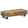 Mesa de centro madera maciza reciclada y acero 120x50x30 cm en Mesas auxiliares | Comprar online en Foru.es
