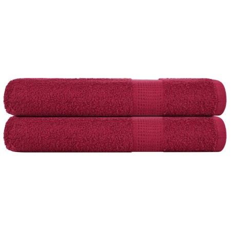Toallas 2 uds 100% algodón burdeos 100x200 cm 600 gsm de , Toallas - Ref: Foro24-136746, Precio: 40,54 €, Descuento: %