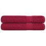 Toallas 2 uds 100% algodón burdeos 100x200 cm 600 gsm de , Toallas - Ref: Foro24-136746, Precio: 40,54 €, Descuento: %