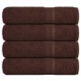 Toallas de baño 4 uds marrón 100x150 cm 360 gsm 100% algodón de , Toallas - Ref: Foro24-136765, Precio: 49,08 €, Descuento: %