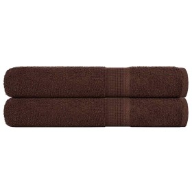 Toallas de sauna 2 uds 100% algodón marrón 80x200 cm 360 gsm de , Toallas - Ref: Foro24-136767, Precio: 32,04 €, Descuento: %