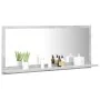 Espejo de baño madera contrachapada gris hormigón 90x10,5x37 cm de vidaXL, Tocadores de baño - Ref: Foro24-804584, Precio: 35...