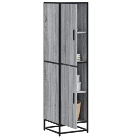 Aparador alto madera ingeniería metal gris sonoma 35,5x35x13 cm de , Aparadores - Ref: Foro24-849057, Precio: 95,51 €, Descue...