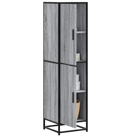 Aparador alto madera ingeniería metal gris sonoma 35,5x35x13 cm de , Aparadores - Ref: Foro24-849057, Precio: 95,51 €, Descue...