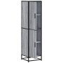 Aparador alto madera ingeniería metal gris sonoma 35,5x35x13 cm de , Aparadores - Ref: Foro24-849057, Precio: 95,51 €, Descue...