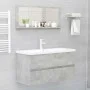 Espejo de baño madera contrachapada gris hormigón 90x10,5x37 cm de vidaXL, Tocadores de baño - Ref: Foro24-804584, Precio: 35...