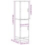 Aparador alto madera ingeniería metal gris sonoma 35,5x35x13 cm de , Aparadores - Ref: Foro24-849057, Precio: 95,51 €, Descue...