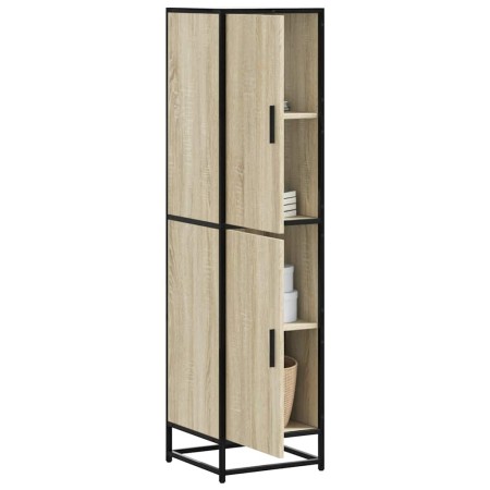 Aparador alto madera de ingeniería y metal 35,5x35x139 cm de , Aparadores - Ref: Foro24-849055, Precio: 99,14 €, Descuento: %