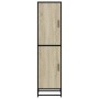 Aparador alto madera de ingeniería y metal 35,5x35x139 cm de , Aparadores - Ref: Foro24-849055, Precio: 99,14 €, Descuento: %
