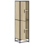 Aparador alto madera de ingeniería y metal 35,5x35x139 cm de , Aparadores - Ref: Foro24-849055, Precio: 99,14 €, Descuento: %