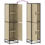 Aparador alto madera de ingeniería y metal 35,5x35x139 cm de , Aparadores - Ref: Foro24-849055, Precio: 99,14 €, Descuento: %