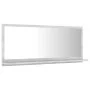 Espejo de baño madera contrachapada gris hormigón 90x10,5x37 cm de vidaXL, Tocadores de baño - Ref: Foro24-804584, Precio: 35...