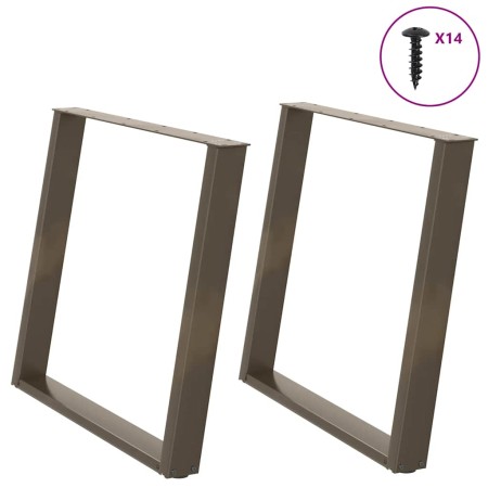Patas para mesa comedor forma U 2uds acero natural 90x(72-73)cm de , Patas para mesas - Ref: Foro24-4012803, Precio: 102,75 €...