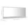 Espejo de baño madera contrachapada gris hormigón 90x10,5x37 cm de vidaXL, Tocadores de baño - Ref: Foro24-804584, Precio: 35...
