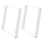 Patas para mesa de comedor en forma de U 2 uds acero blanco de , Patas para mesas - Ref: Foro24-4012801, Precio: 142,94 €, De...