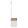 Mueble de entrada con ganchos BODO blanco y marrón 50x40x157 cm de , Bancos para recibidores y almacenamiento - Ref: Foro24-4...