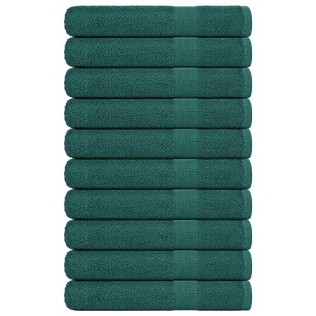 Toallas 10 uds 100% algodón verde 100x200 cm 600 gsm de , Toallas - Ref: Foro24-136868, Precio: 140,19 €, Descuento: %